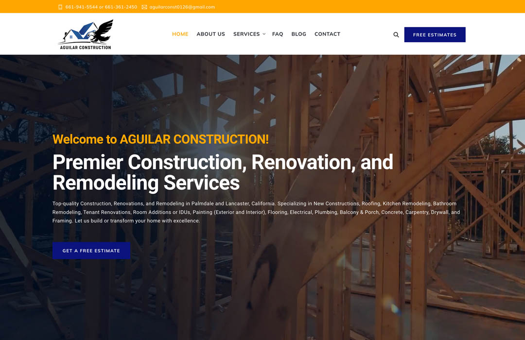 Aguilar Construction Services in Palmdale California